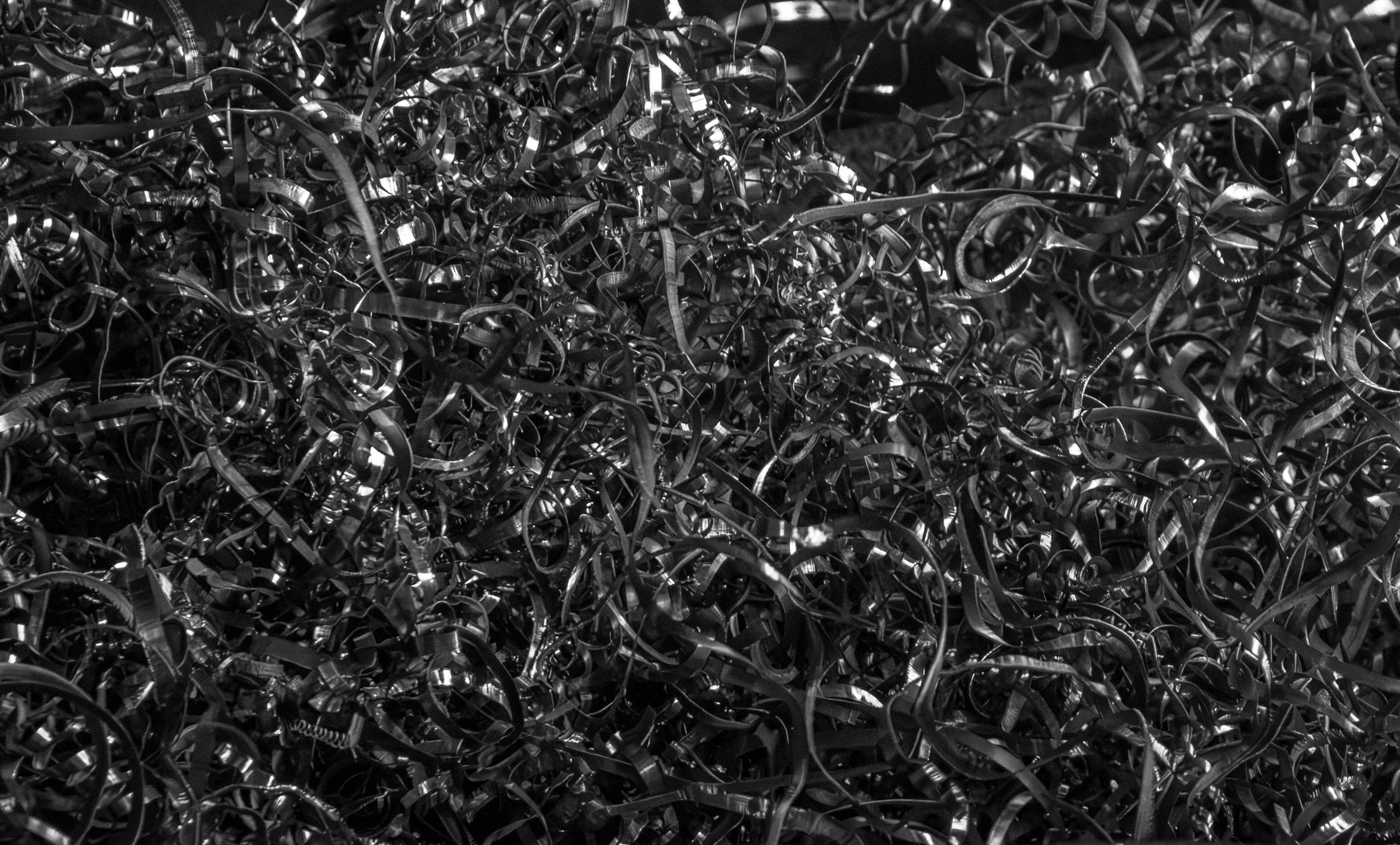 An impossible mess of magnetic tape