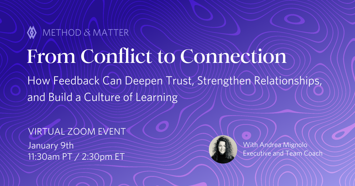 image announcement for webinar From Conflict to Connection